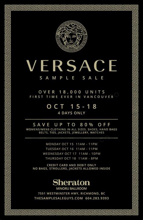 versace sample sale 2024 dallas|versace special sale.